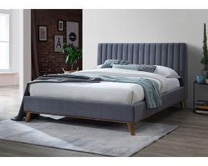 5ft King Size Albany Dark Grey Soft Velvet Fabric Upholstered Bed Frame